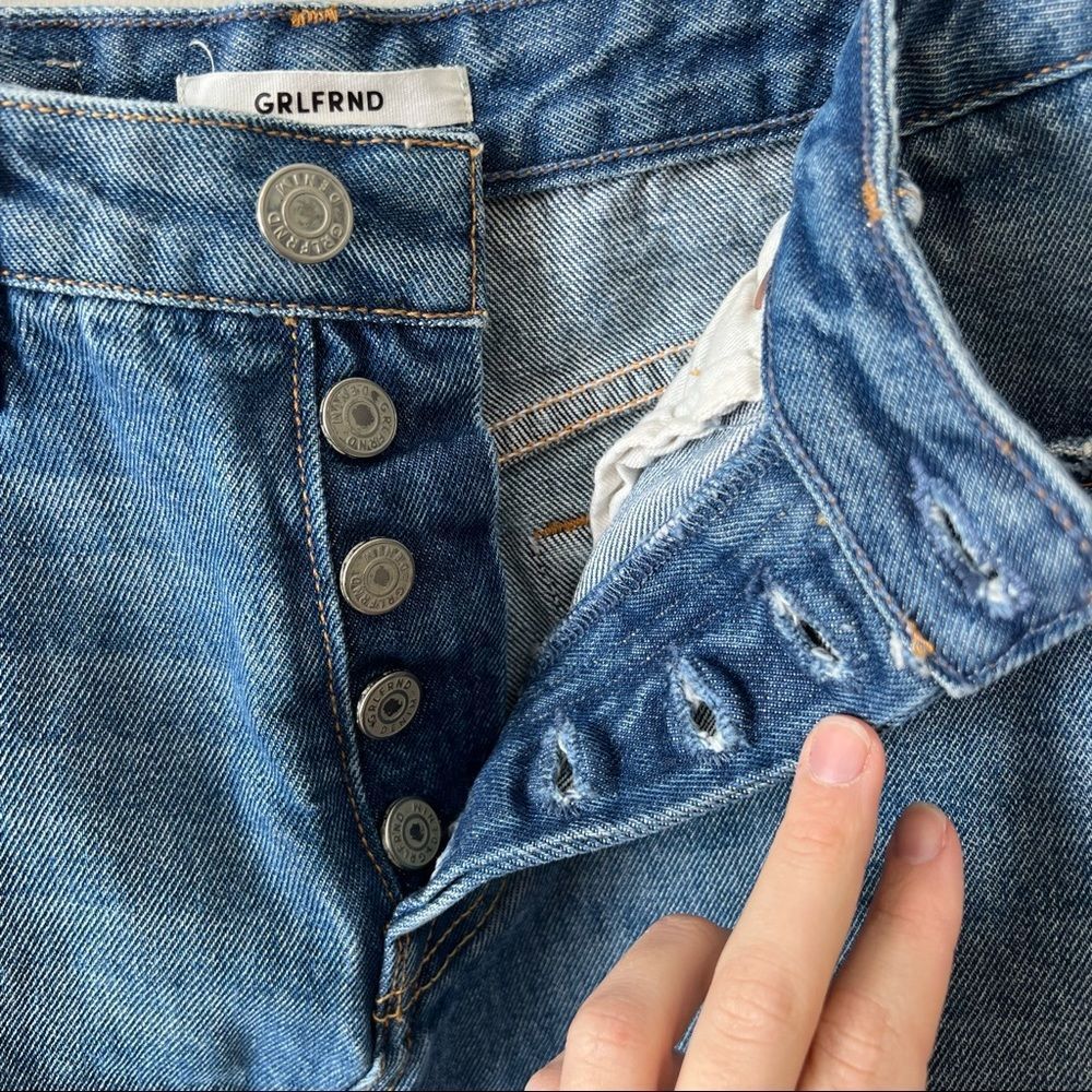 GRLFRND Distressed Denim Mini Skirt  ‘Eva’ - Picture 9 of 12